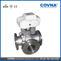 industrial HVAC stainless steel 220v av electric control flange ball valve